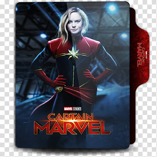 Captain Marvel  Folder Icon V, CM  transparent background PNG clipart