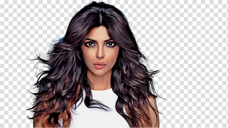 Hair, Priyanka Chopra, Beauty, Long Hair, Film, Model, Hairstyle, Bollywood transparent background PNG clipart