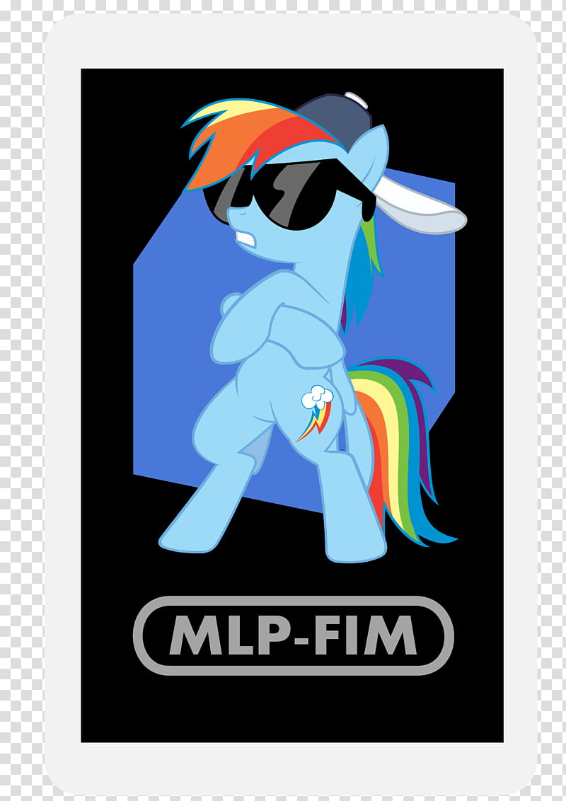AR Character Card Rainbow Dash, blue horse illustration transparent background PNG clipart