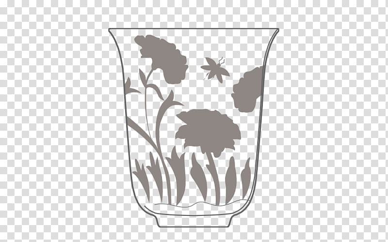Flower Silhouette, Vase, Highball Glass, Cup, Flowerpot, Tree, Drinkware, Plant transparent background PNG clipart