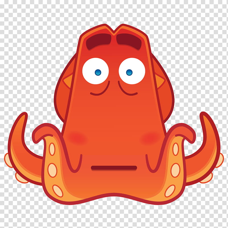 orange octopus art transparent background PNG clipart