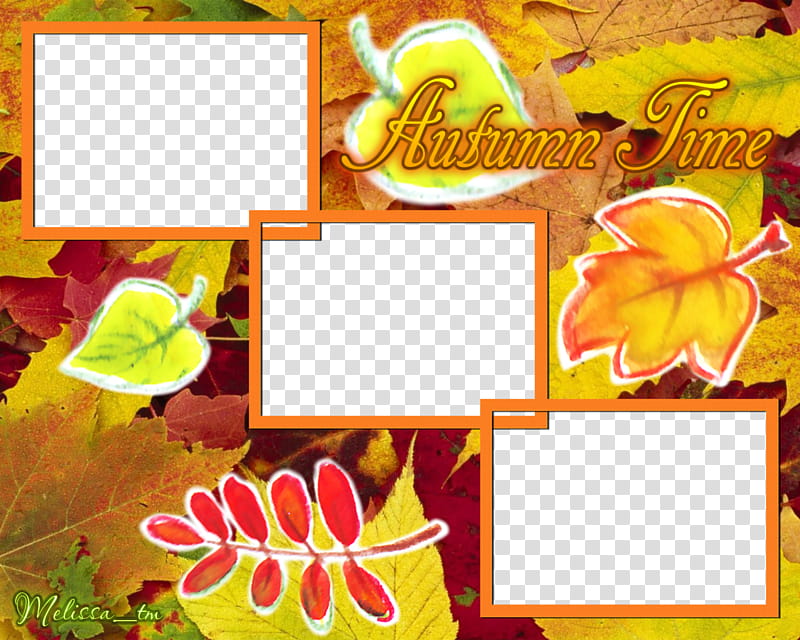 Autumn Time Frame transparent background PNG clipart