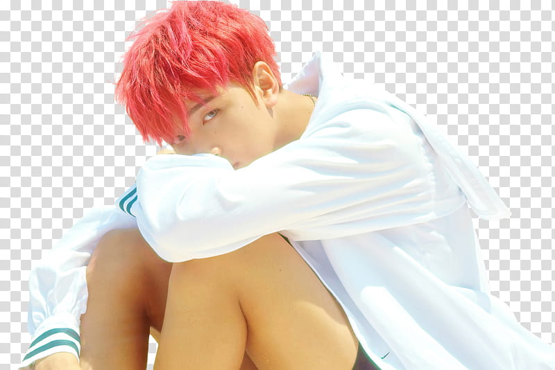 HAECHAN NCT DREAM We Young, cutout of man wearing white zip-up hoodie transparent background PNG clipart