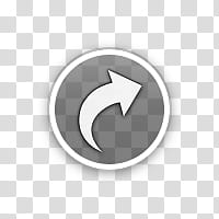 round grey arrow i\con transparent background PNG clipart