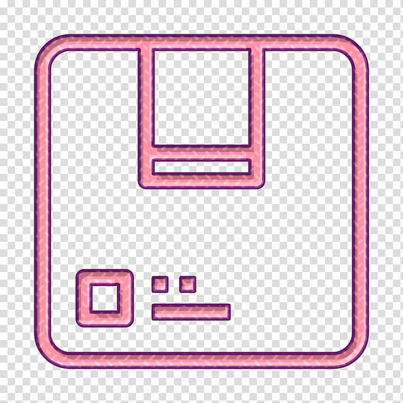 box icon essential icon object icon, Ui Icon, Web Icon, Pink, Line, Material Property, Rectangle, Square transparent background PNG clipart