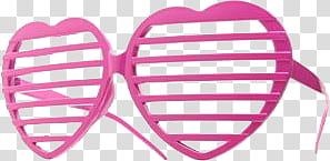 Heart SunGlasses s, heart-shaped pink shutter glasses transparent background PNG clipart