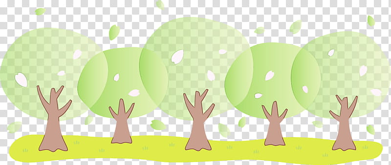 green grass cartoon tree leaf, Abstract Spring Trees, Watercolor, Paint, Wet Ink, Branch, Plant, Gesture transparent background PNG clipart