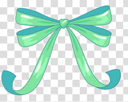 Bows , green ribbon transparent background PNG clipart