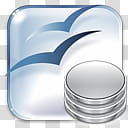 Oxygen Refit, openofficeorg-base, birds and coins icon transparent background PNG clipart