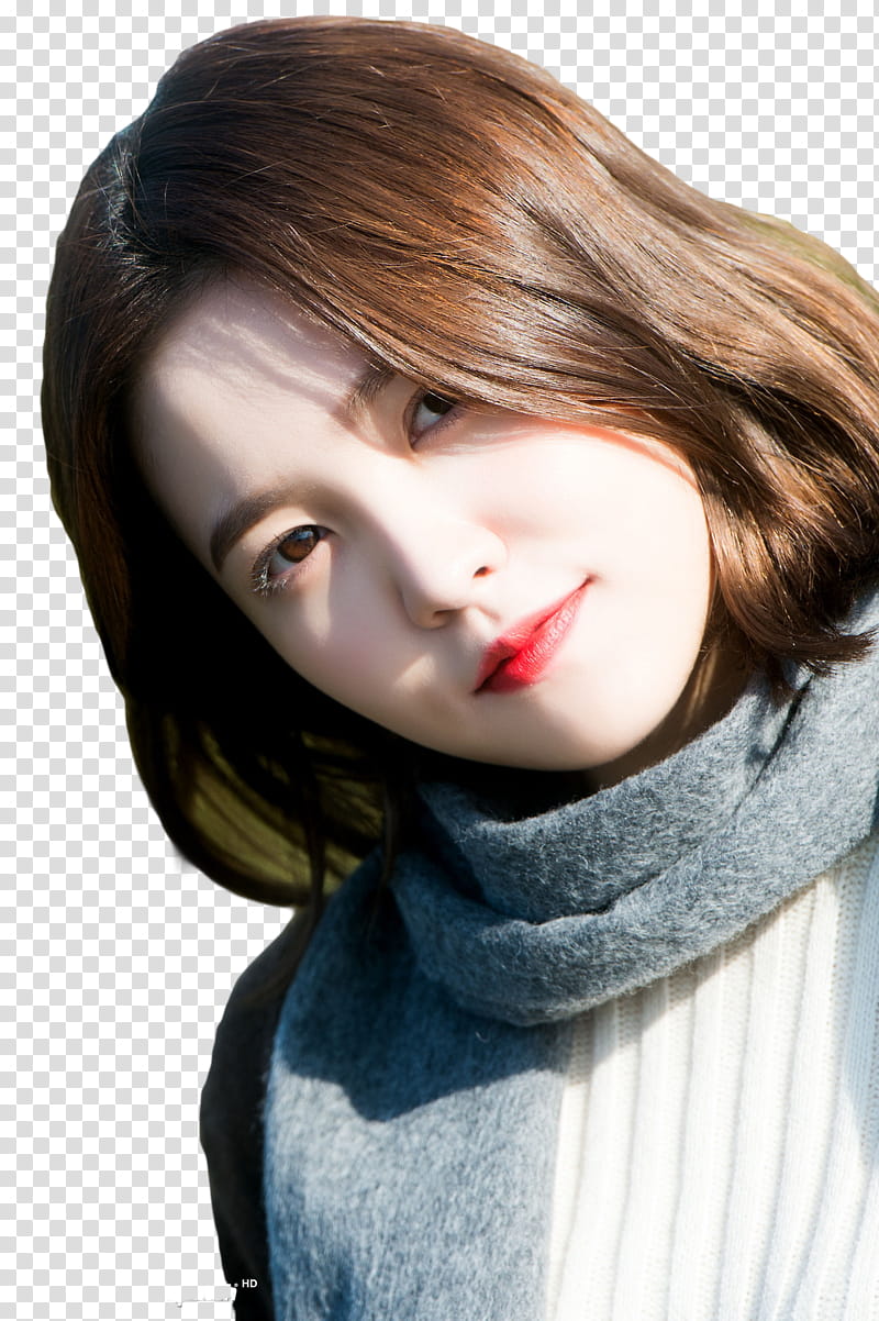 YERI RED VELVET, woman wearing gray scarf transparent background PNG clipart