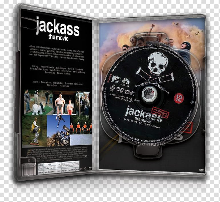 DvD Case Icon Special , Jackass The Movie DvD Case Open transparent background PNG clipart
