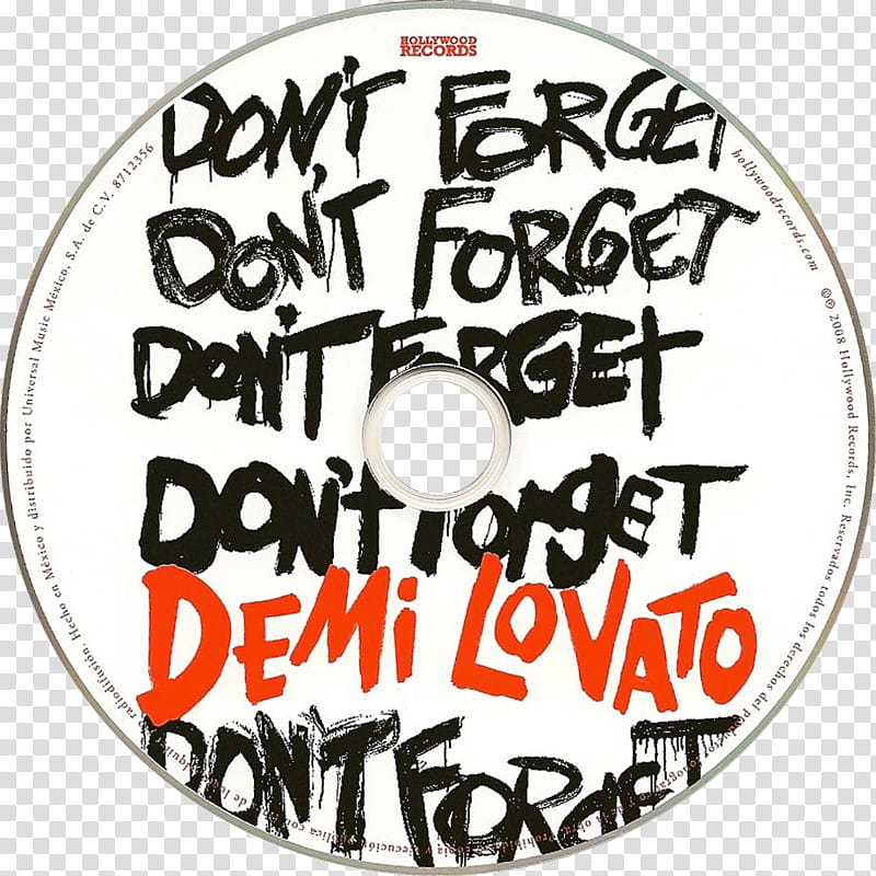 Demi Lovato, Don't Forget disc transparent background PNG clipart