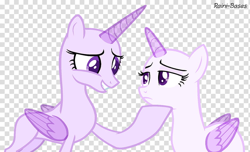 MLP Base , two purple unicorn illustrations transparent background PNG clipart