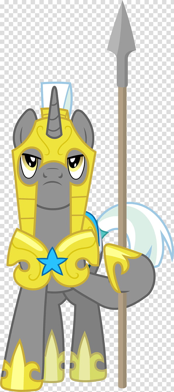 Canterlot Royal Guard (Unicorn), gold and grey gladiator My Little Pony transparent background PNG clipart