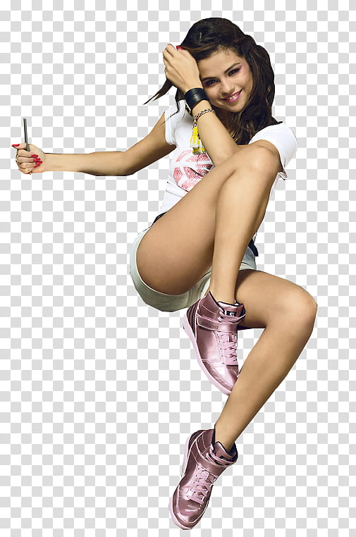 Selena Gomez ,  sin silla transparent background PNG clipart