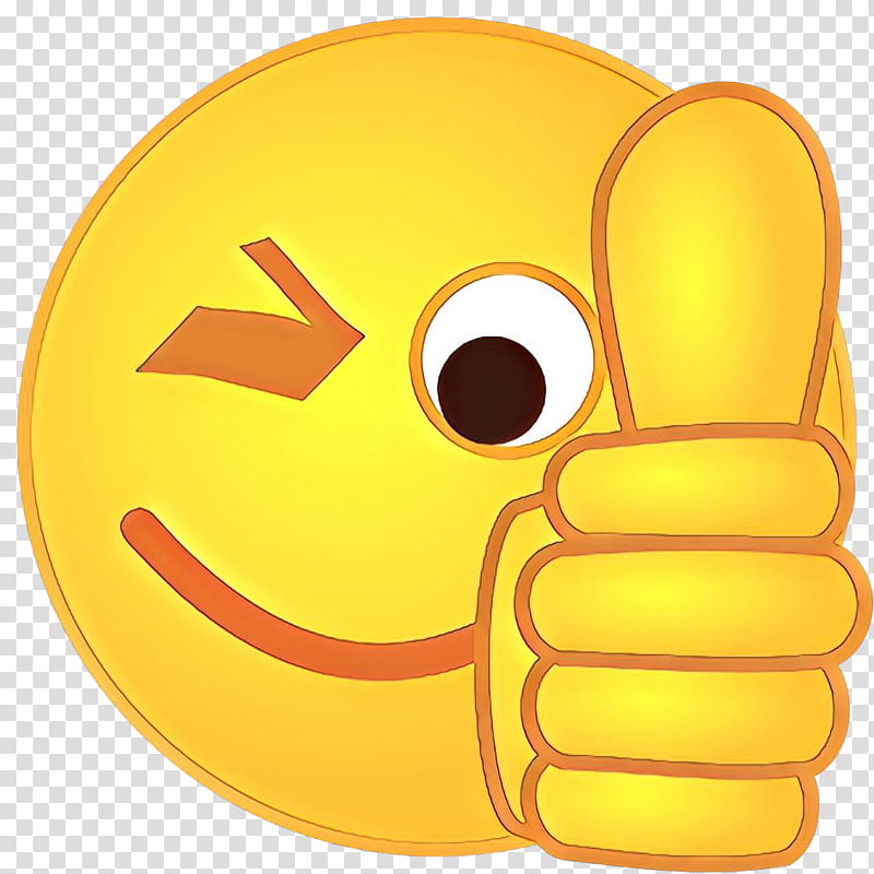 Emoticon Like, Thumb Signal, Emoji, Smiley, Like Button, Wink, Yellow, Cartoon transparent background PNG clipart