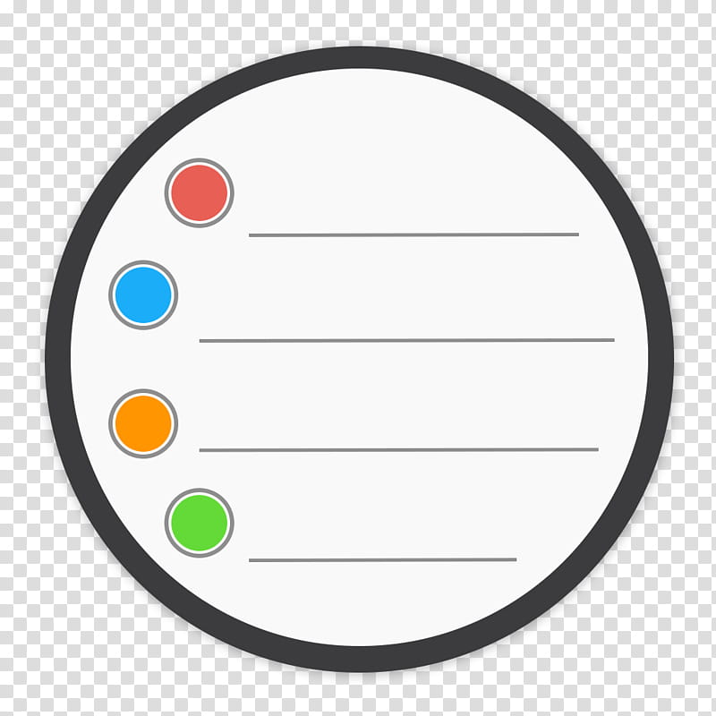 Flader  default icons for Apple app Mac os X, Reminders, round white and multicolored logo transparent background PNG clipart