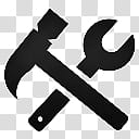 Devine Icons Part , black wrench and hammer transparent background PNG clipart