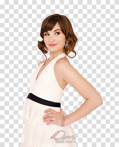 Demi Lovato, woman wearing white dress doing akimbo transparent background PNG clipart