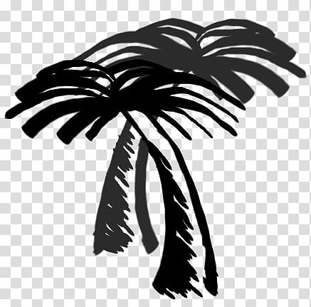 Desert Map Brushes Files, gray and black palm tree illustration transparent background PNG clipart
