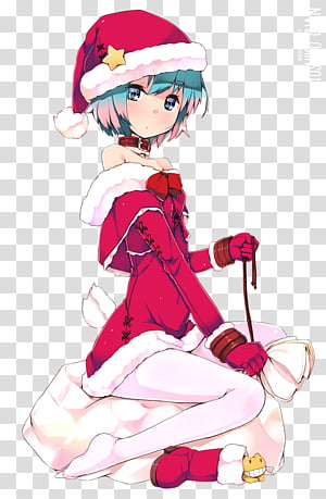 Christmas anime girl render, girl anime character in pink jacket  transparent background PNG clipart | HiClipart