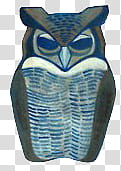 Buhos TrendyLife, blue and brown owl art transparent background PNG clipart
