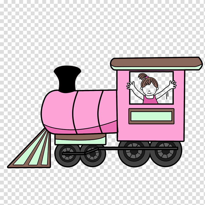 Train, Rail Transport, Train Ticket, Party, Woman, Event Tickets, Pink, Vehicle transparent background PNG clipart