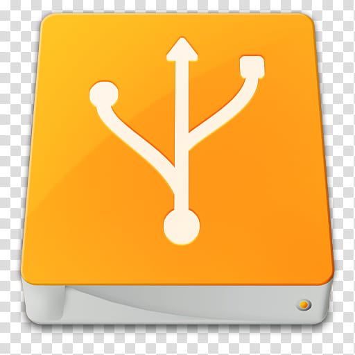 Orange, Hard Drives, Usb Flash Drives, OS X Yosemite, Disk Storage, External Storage, MacOS, Device Driver transparent background PNG clipart