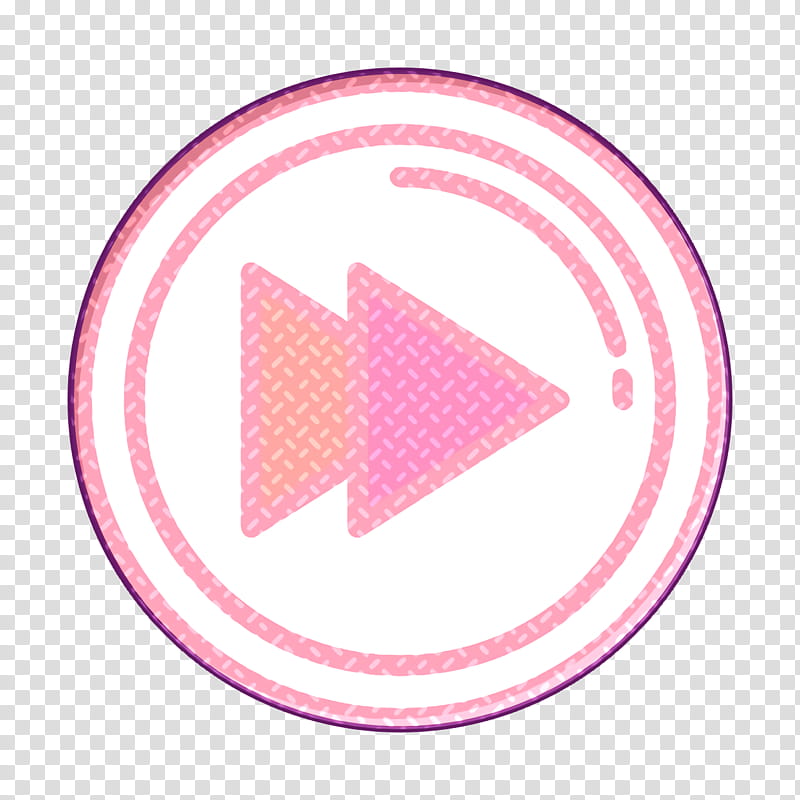 Forward icon Multimedia option icon Movie Film icon, Movie Film Icon, Pink, Circle, Logo, Magenta, Symbol transparent background PNG clipart