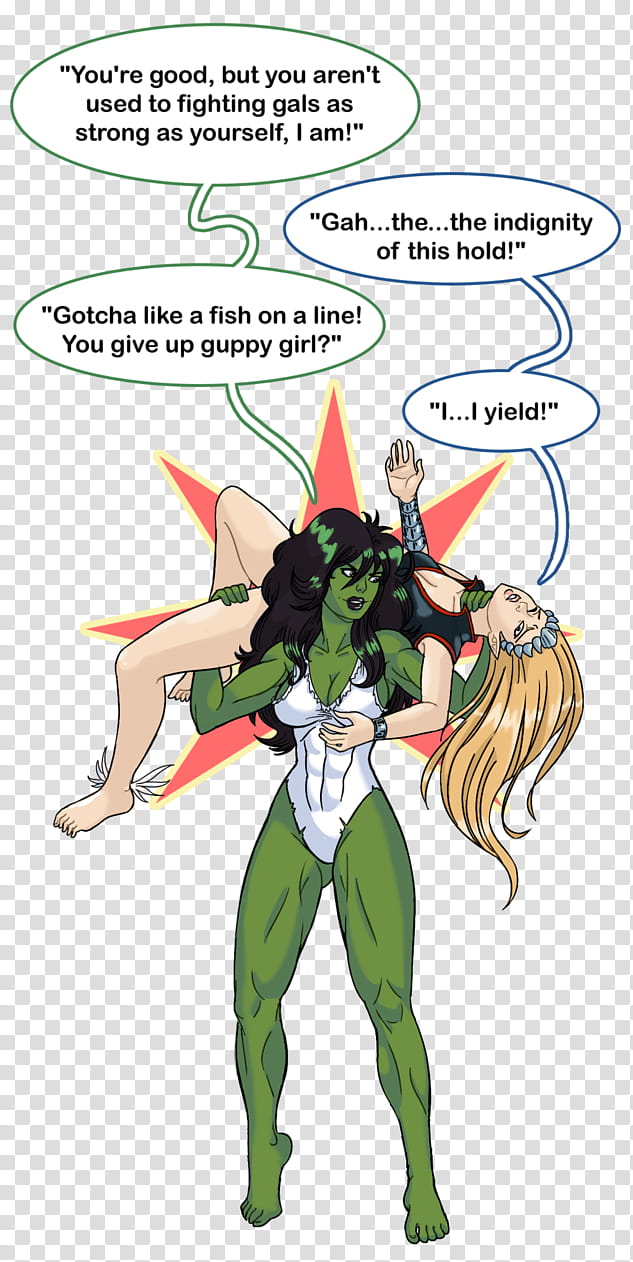 She-Hulk vs Namora transparent background PNG clipart