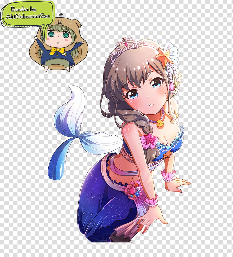 Haruka as little mermaid Render transparent background PNG clipart