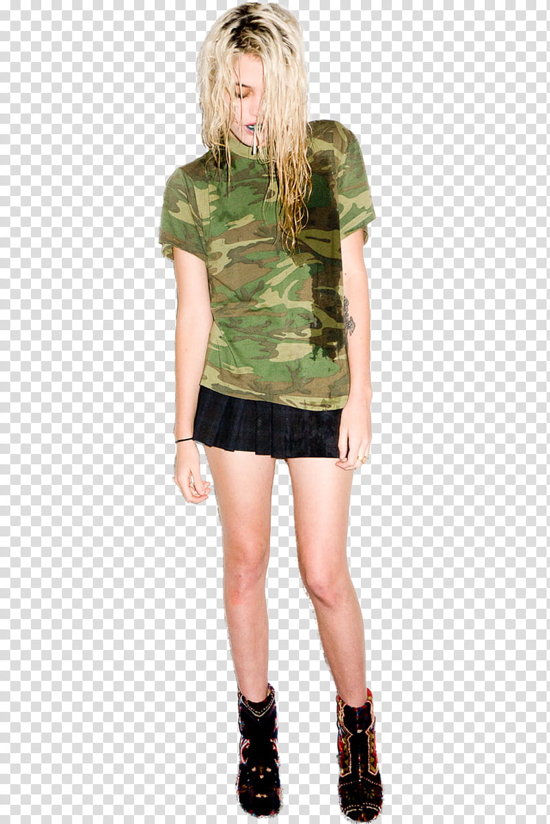 Sky Ferreira, woman standing and looking down transparent background PNG clipart