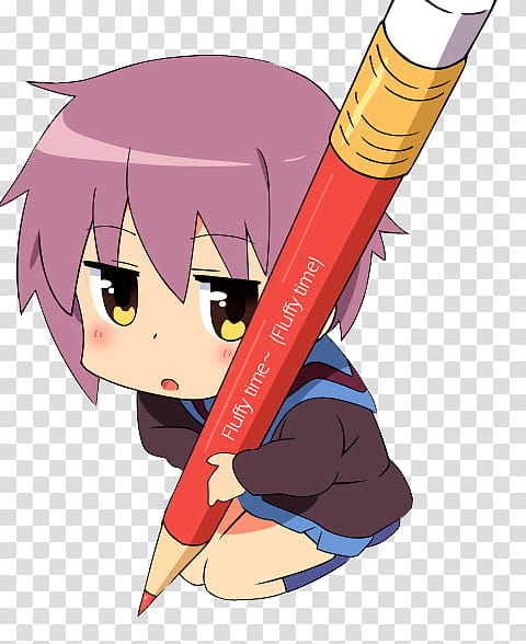 Chibi Nagato Yuki transparent background PNG clipart