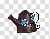 brown and white floral watering can transparent background PNG clipart