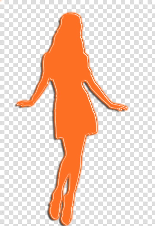 Selena Gomez, women's orange shadow illustration transparent background PNG clipart
