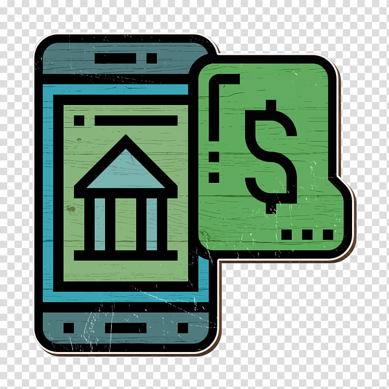 Digital Banking icon Online banking icon Bank icon, Mobile Phone Case, Green, Turquoise, Material Property, Technology, Logo, Symbol transparent background PNG clipart