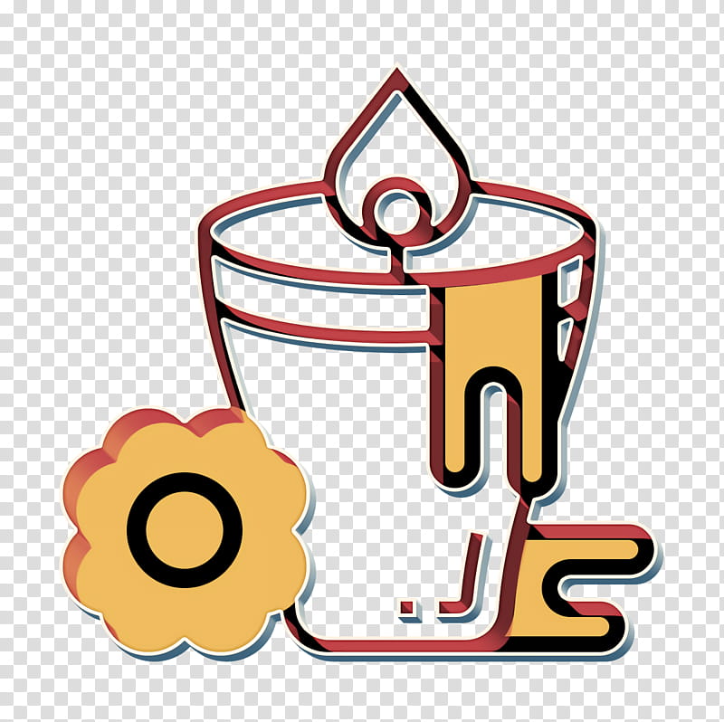 Spa Element icon Yoga icon Candle icon, Line, Line Art transparent background PNG clipart