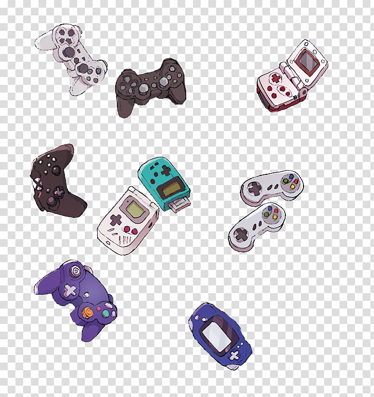 , assorted game console illustrations transparent background PNG clipart