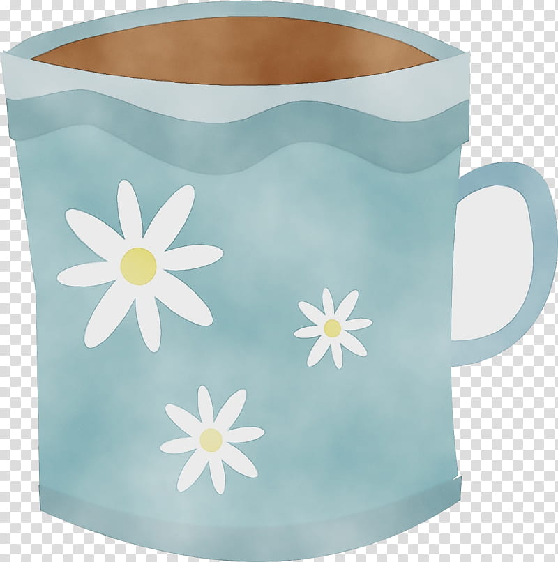 Watercolor Flower, Paint, Wet Ink, Coffee, Coffee Cup, Tea, Hot Chocolate, Teacup transparent background PNG clipart