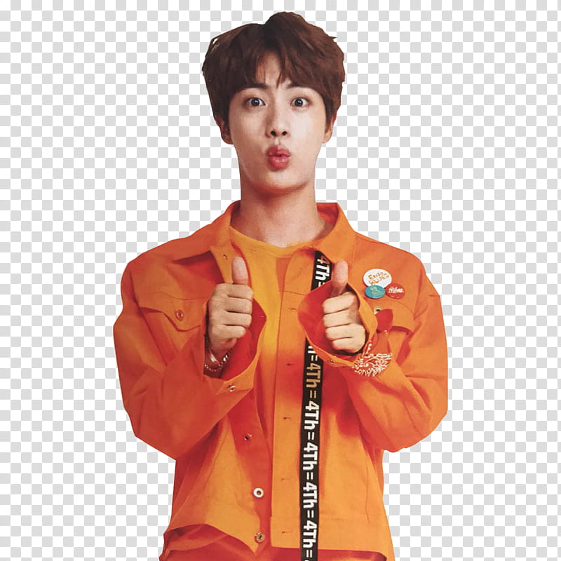 Jin , man giving two thumbs up transparent background PNG clipart