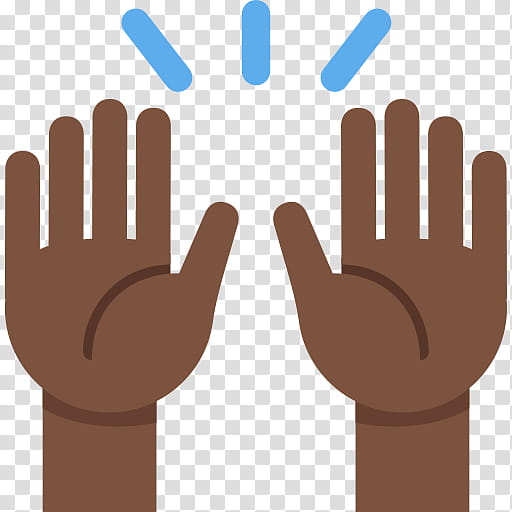 Emoji High Five, Human Skin Color, Hand, Thumb Signal, Raising Hands, Emoticon, Dark Skin, Facepalm transparent background PNG clipart