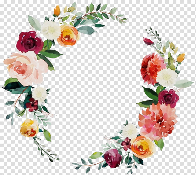 Artificial flower, Watercolor, Paint, Wet Ink, Plant, Rose, Wreath, Cut Flowers transparent background PNG clipart