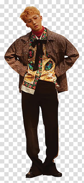 Hui Render , man wearing brown jacket standing akimbo transparent background PNG clipart