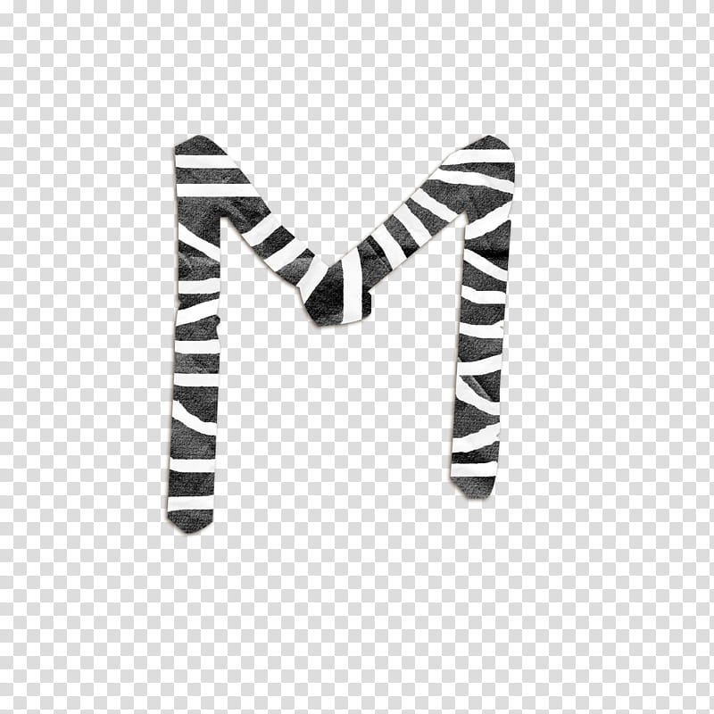 Freaky, black and white letter M illustration transparent background PNG clipart