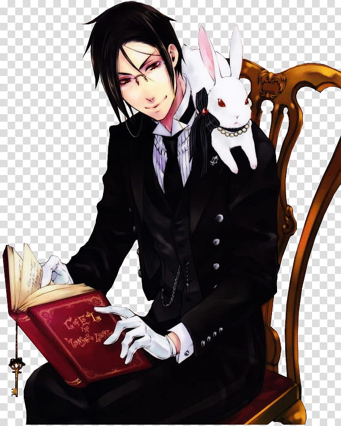 black butler anime character transparent background PNG clipart