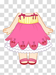 Vestidos, yellow and pink dressed girl transparent background PNG clipart