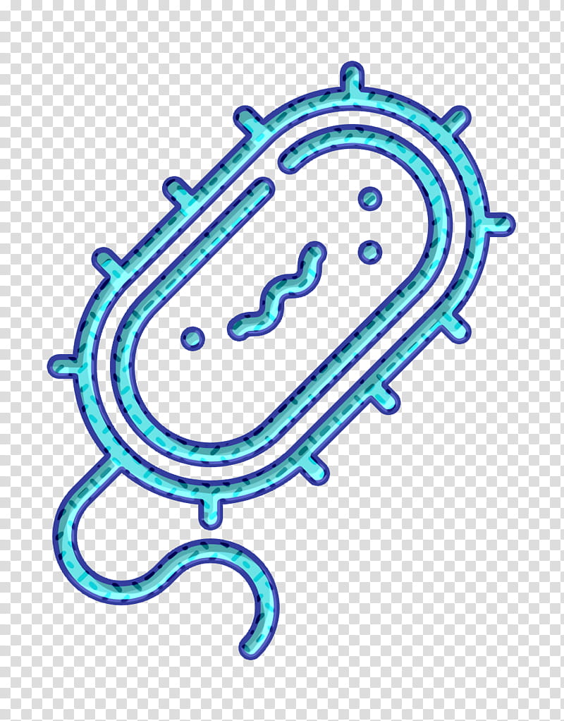 Scientific Study icon Bacteria icon, Line transparent background PNG clipart