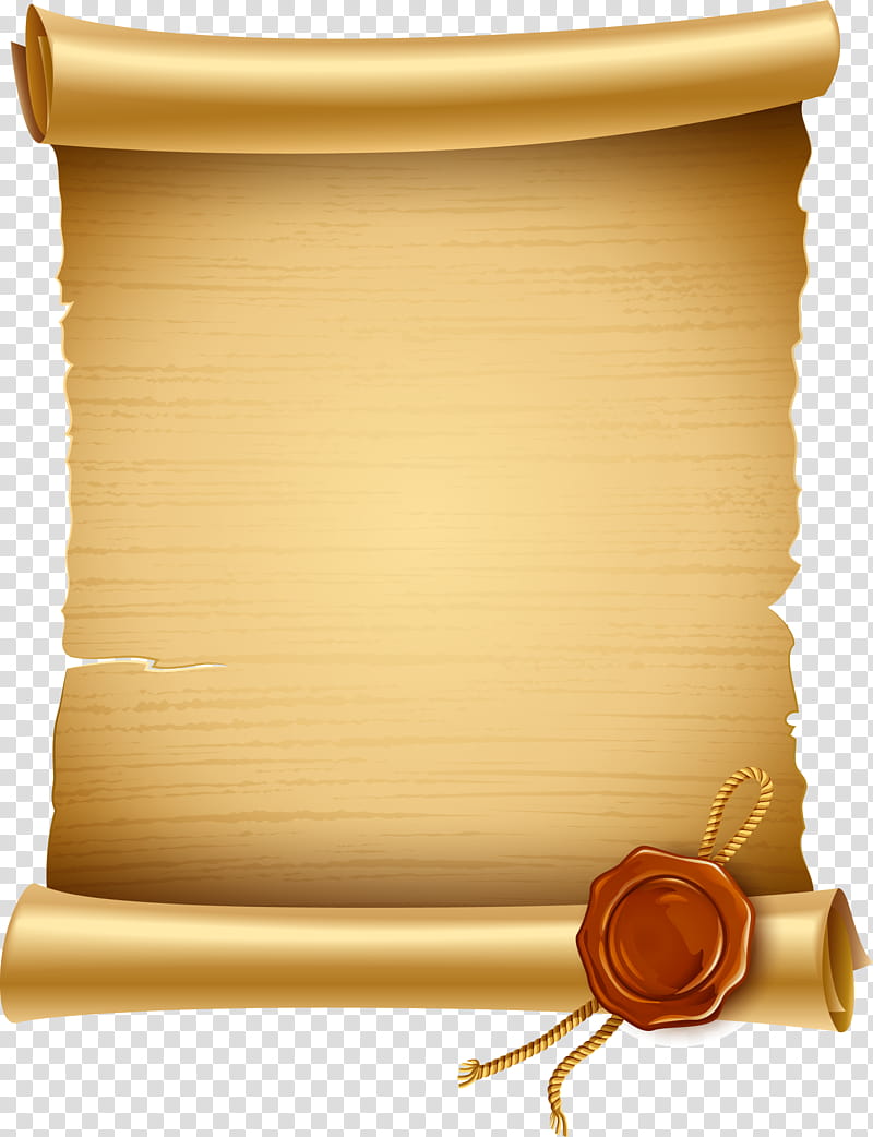 Paper, Scroll, Parchment, Seal, Sealing Wax, Drawing, Yellow, Rectangle transparent background PNG clipart