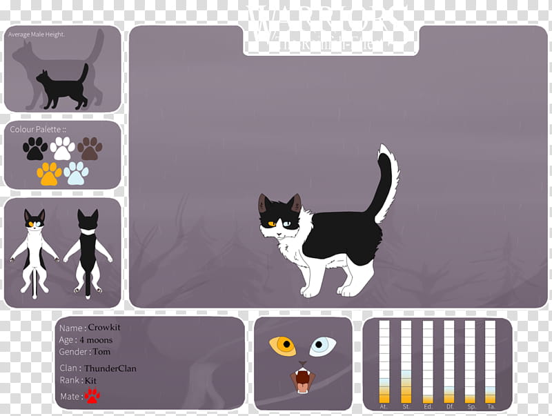 TRE, Crowkit, ThunderClan Kit transparent background PNG clipart