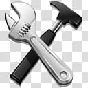 Mega, wrench and hammer icons transparent background PNG clipart